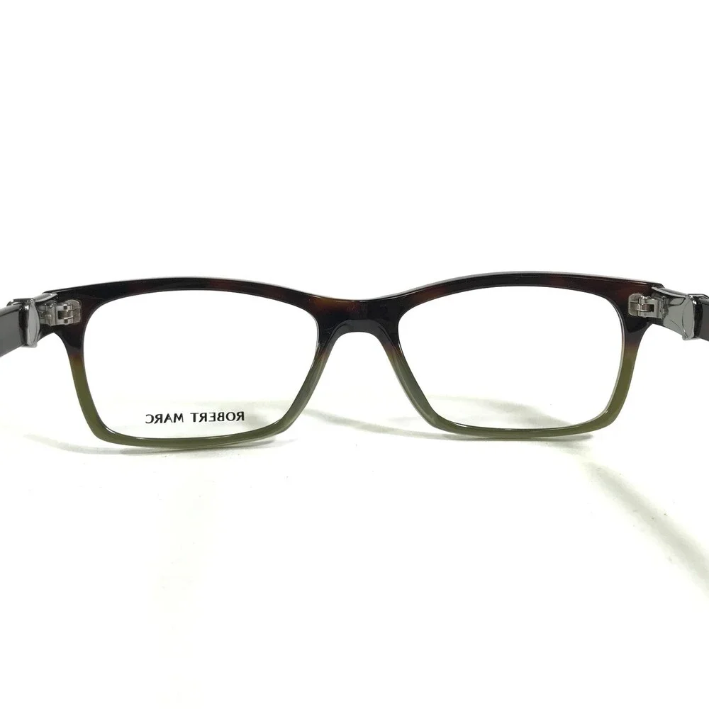 Robert Marc Eyeglasses Frames 831-260 Brown Green Rectangular Full Rim 50-18-140